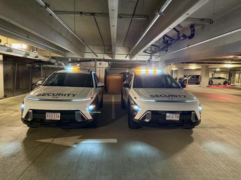 Redcon Security patrol vehicles in garage