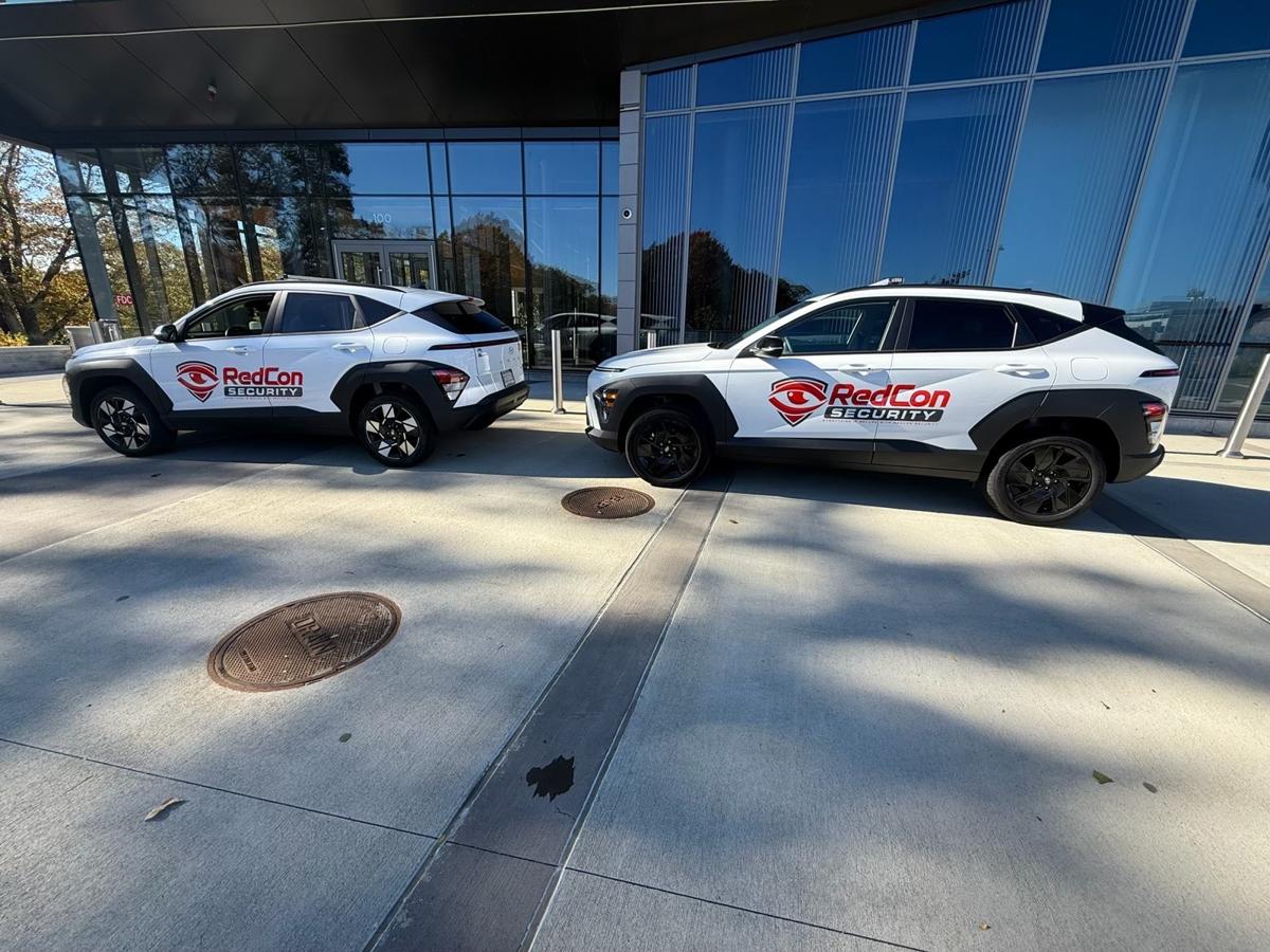 Redcon Security vehicles outside a premier property