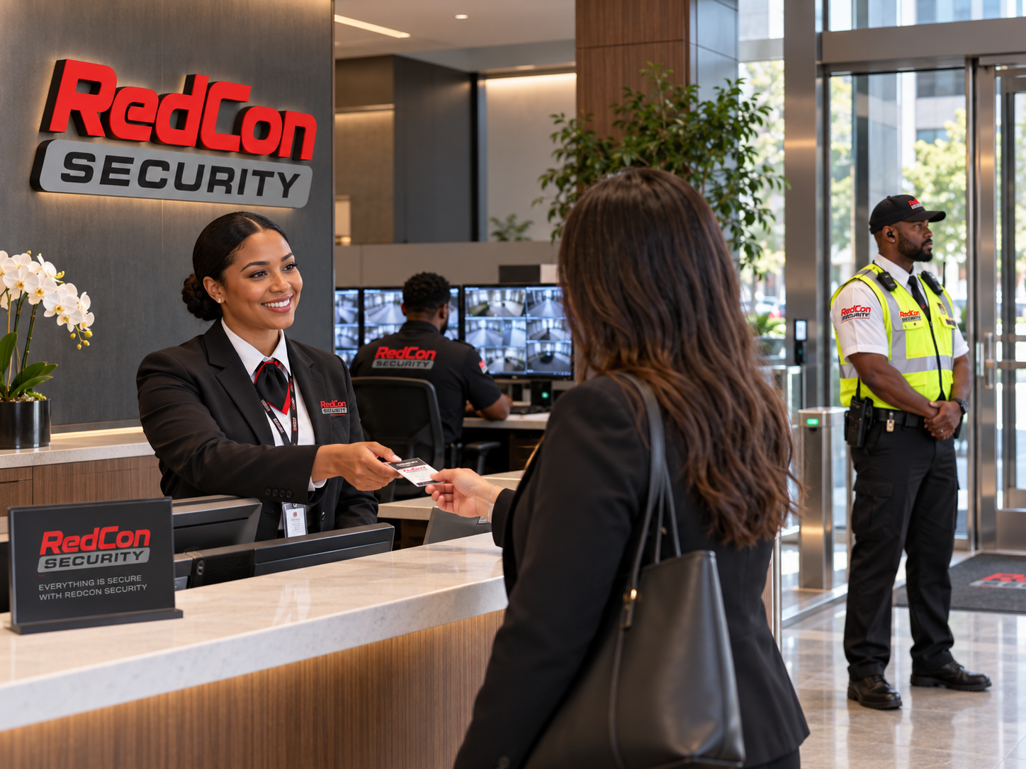 Redcon Security concierge at front desk